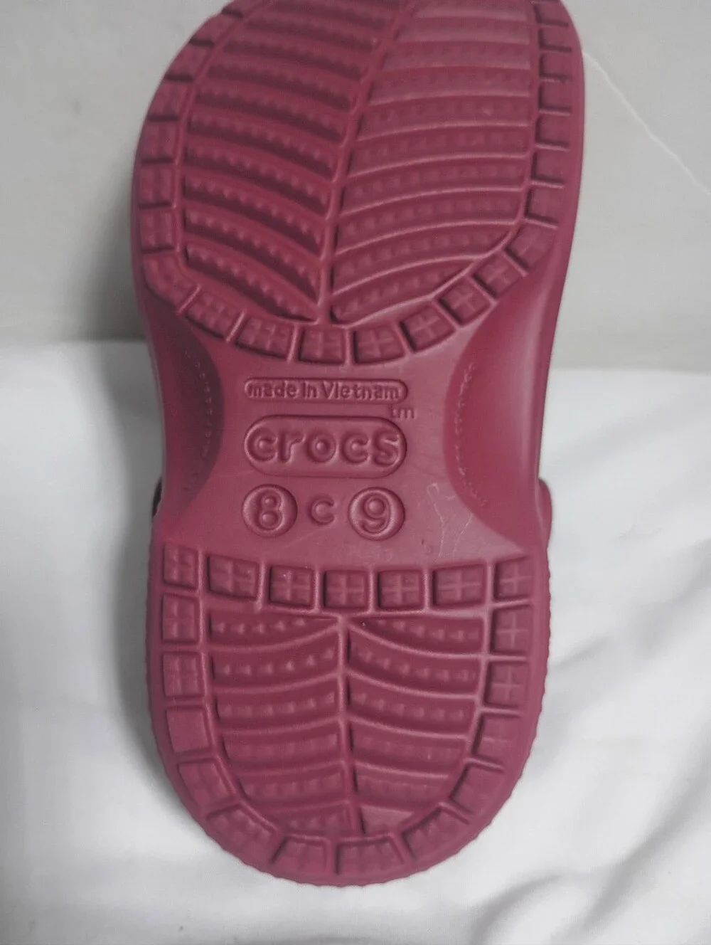 Crocs Kids Classic Lined Clogs Maroon Red Size C8/C9 Toddler Black Fleece Cozy